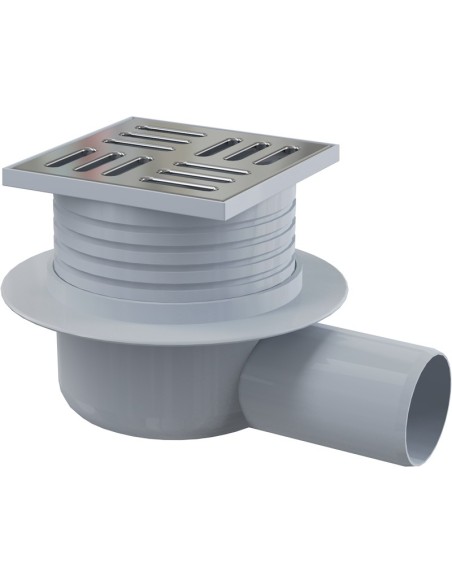 Alcaplast Kratka ściekowa 105 × 105/50 nierdzewna odpływ boczny APV26