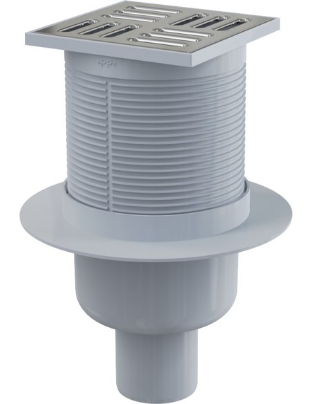 Alcaplast Kratka ściekowa 105 × 105/50 odpływ pionowy, nierdzewna APV2