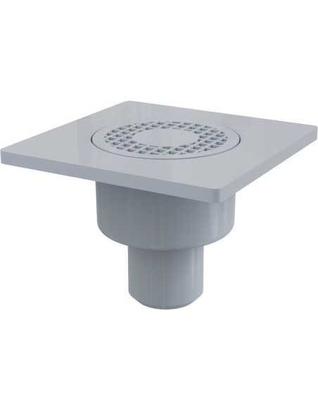 Alcaplast Kratka ściekowa 150 × 150/50 odpływ pionowy, kratka szara, syfon mokry APV4