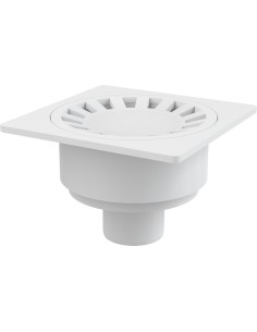 Alcaplast Kratka ściekowa 150 × 150/50 odpływ pionowy, kratka biała, syfon mokry APV16