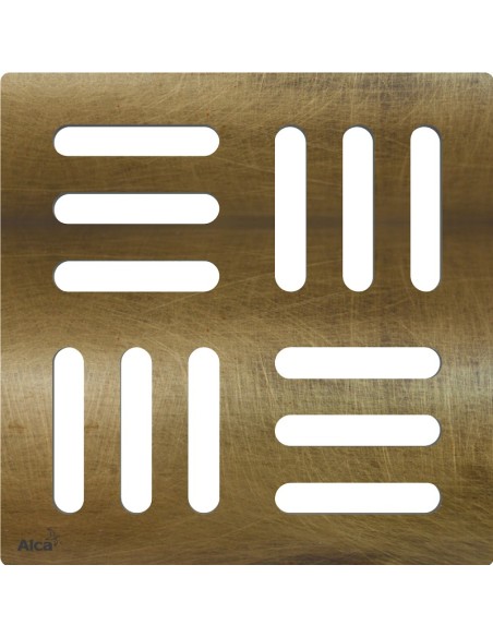 Alcaplast Kratka DESIGN 102 ×102 mm, mosiądz antyczny, MPV001-ANTIC