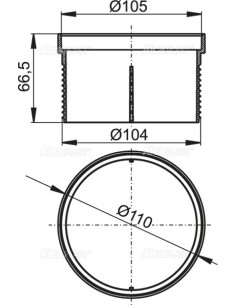 Alcaplast Gardziel nastawna kratki Ø105 APV0800 2