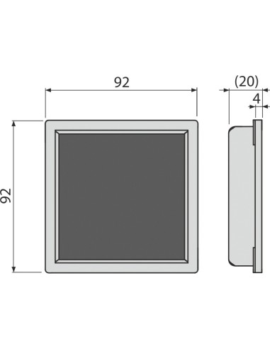 Alcaplast Kratka ściekowa 92×92 mm, stal nierdzewna do wypełnienia płytką, MPV016
