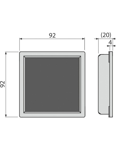 Alcaplast Kratka ściekowa 92×92 mm, stal nierdzewna do wypełnienia płytką, MPV016