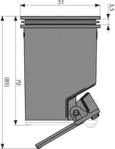 Alcaplast Syfon kombinowany dp APZ-S12, P145 2