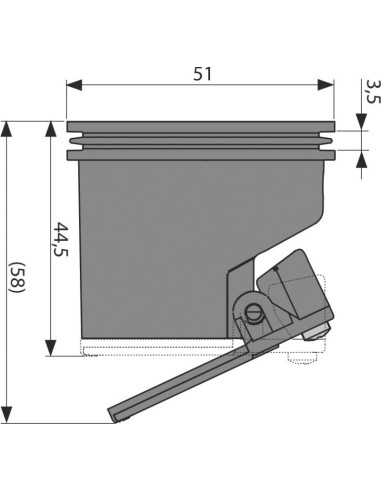 Alcaplast Syfon kombinowany do APZ-S9, do odpływu APZ13, P144