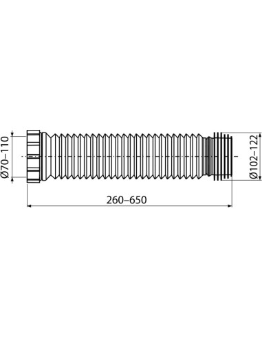 Alcaplast Kolano odpływu 90/110 flexi M9006