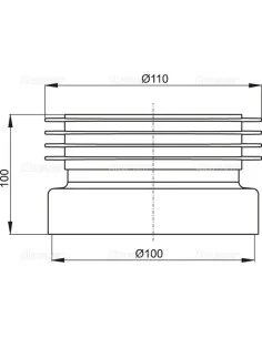 Alcaplast WC manżeta prosta, A99 2
