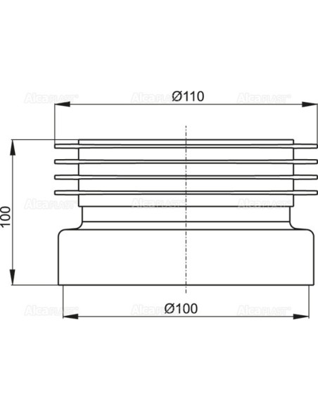 Alcaplast WC manżeta prosta, A99