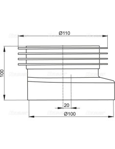 Alcaplast WC manżeta prosta, A99 2
