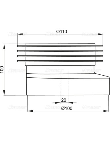 Alcaplast WC manżeta prosta, A99