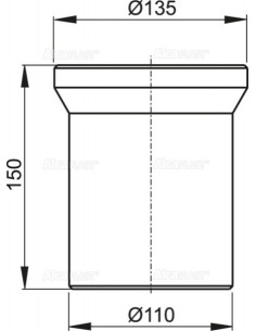 Alcaplast Przyłącze WC - króciec 150 mm, A91-150 2