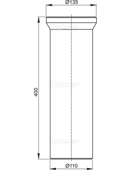 Alcaplast Przyłącze WC - króciec 400 mm, A91-4000