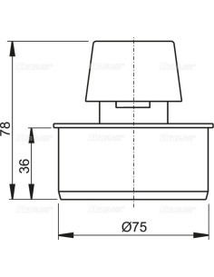 Zawór napowietrzający kanalizacyjny z wyjścien DN75, APH75 2