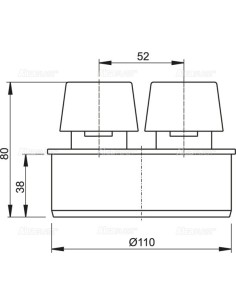 Zawór napowietrzający kanalizacyjny z wyjścien DN110, APH110 2