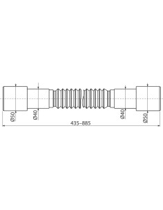 Alcaplast Przyłącze elastyczne Ø40/50×50/40 mm, A720 2