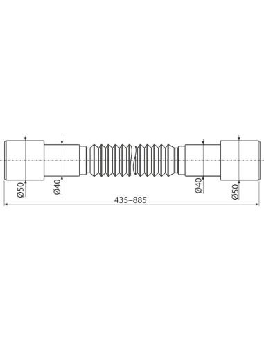 Alcaplast Przyłącze elastyczne Ø40/50×50/40 mm, A720
