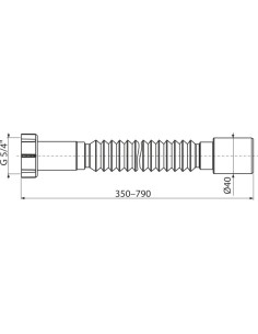 Alcaplast Przyłącze elastyczne Ø40/50×50/40 mm, A720 2