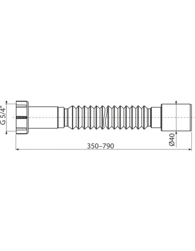 Alcaplast Przyłącze elastyczne Ø40/50×50/40 mm, A720