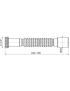 Alcaplast Przyłącze elastyczne 5/4"×40 metal , A740 2