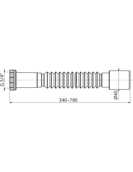 Alcaplast Przyłącze elastyczne 5/4"×40 metal , A740