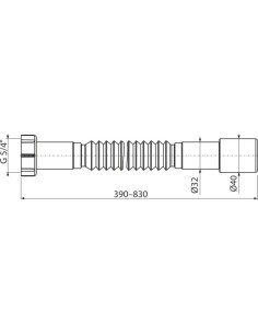 Alcaplast Przyłącze elastyczne 5/4"×40 metal , A740 2