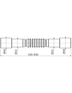 Alcaplast Przyłącze elastyczne Ø40/50×50/40 mm, A794 2