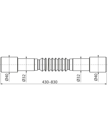 Alcaplast Przyłącze elastyczne Ø40/50×50/40 mm, A794