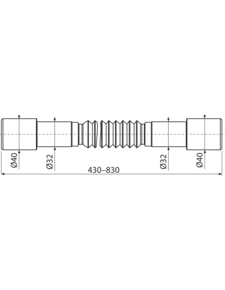 Alcaplast Przyłącze elastyczne Ø40/50×50/40 mm, A794