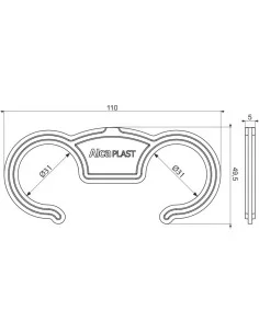 Alcaplast Uchwyt przyłącza elastycznego (10 szt), A7993 2