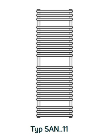 Grzejnik łazienkowy Purmo Santorini A 1134x400 SAA1104R