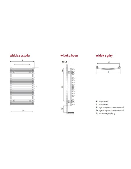 Grzejnik łazienkowy Purmo Santorini C 714x742 SAC0707