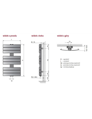 Grzejnik łazienkowy Purmo Apolima 830x650, APO080