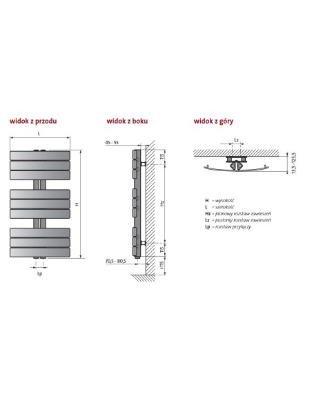 Grzejnik łazienkowy Purmo Apolima 830x650, APO080