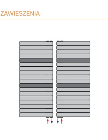 Grzejnik łazienkowy Purmo EVIA 1357x600, wersja lewostronna, EVI1406L