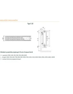 Grzejnik Purmo Compact C22 600x1100 F062260011010300 2
