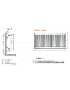 Grzejnik Purmo Compact C11 300x1000 F0611030010010300 2