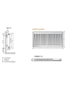 Grzejnik Purmo Compact C11 500x1200 F0611050012010300 2