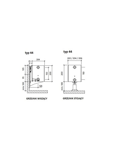 Purmo Ramo Ventil Compact RCV44 200x1600 F0G4402016011300 Purmo Ramo Ventil Compact RCV44 200x1600 F0G4402016011300