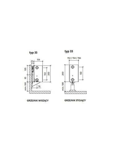 Purmo Ramo Ventil Compact RCV33 200x1600 F0G3302016011300