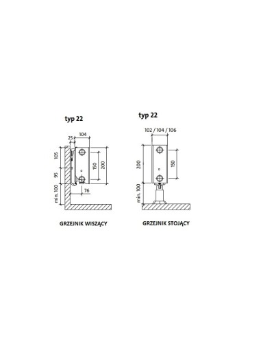 Purmo Ramo Ventil Compact RCV22 200x800 F0G220208011300
