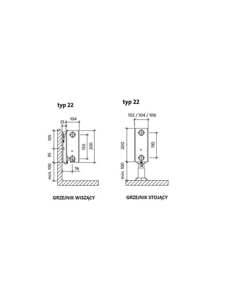Purmo Ramo Ventil Compact RCV22 200x1800 F0G2202018011300