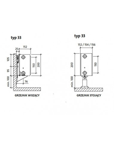 Purmo Ventil Compact CV33 200x1400 F0733020014011300