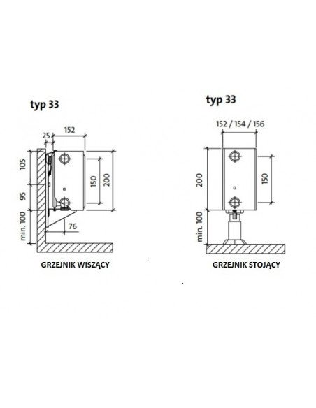 Purmo Ventil Compact CV33 200x1400 F0733020014011300