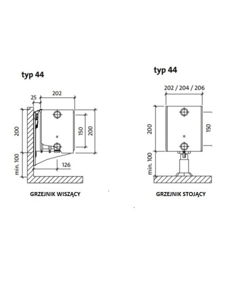 Purmo Ventil Compact CV 44 200x1000 F0744020010011300