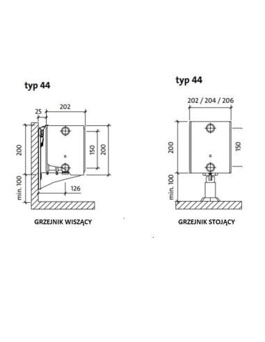 Purmo Ventil Compact CV 44 200x2600 F0744020026011300