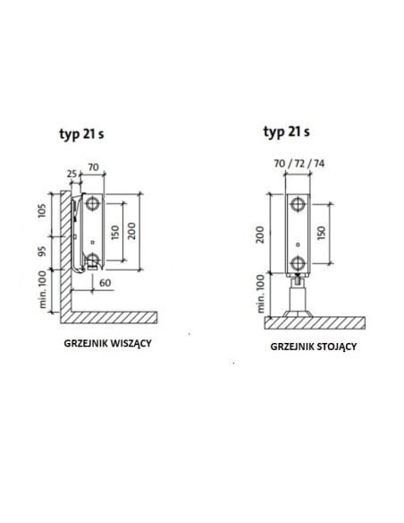 Purmo Ventil Compact CV21s 200x1400 F0721020014011300