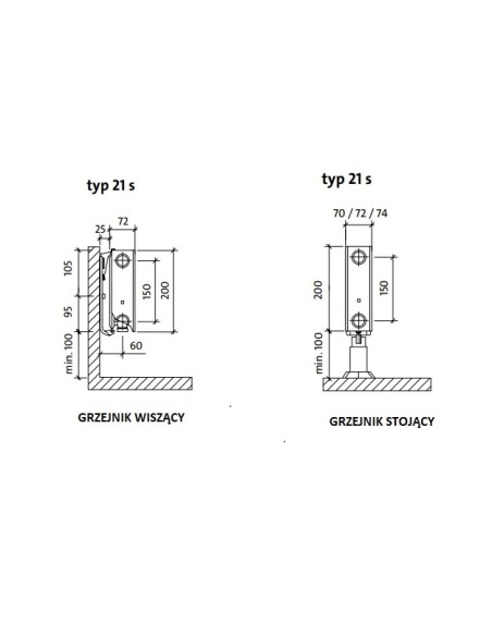 Grzejnik Purmo Plan Ventil Compact FCV21s 200x800, F0A210208011300