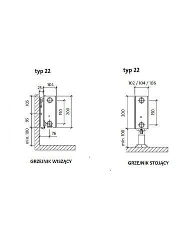 Grzejnik Purmo Plan Ventil Compact FCV22 200x2600, F0A2202026011300