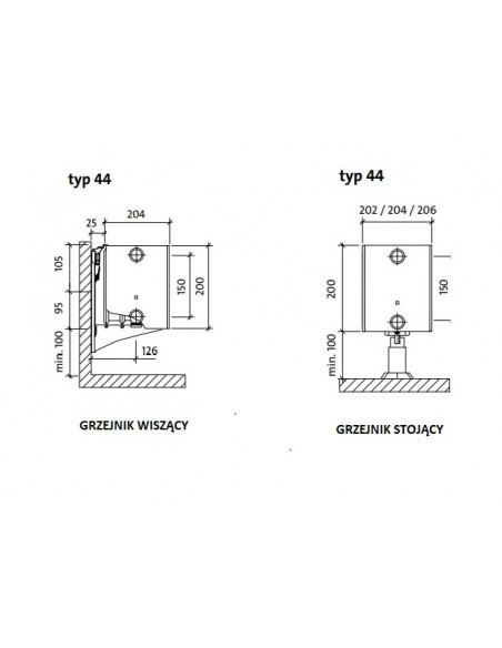 Purmo plan ventil compact FCV44 200x600 F0A440206011300
